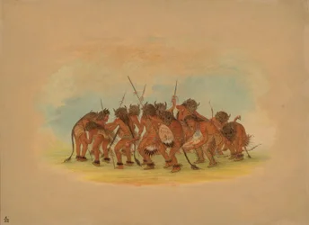 Mandan-Büffeltanz, 1861